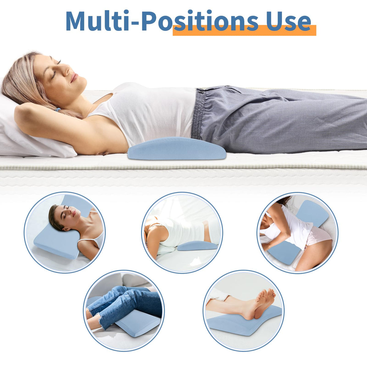 vamorry back-sleep pillow supports multiple sleeping angles for comfort