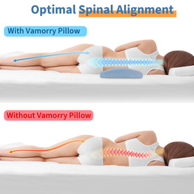 vamorry back wedge bolster pillow provides waist support in various positions