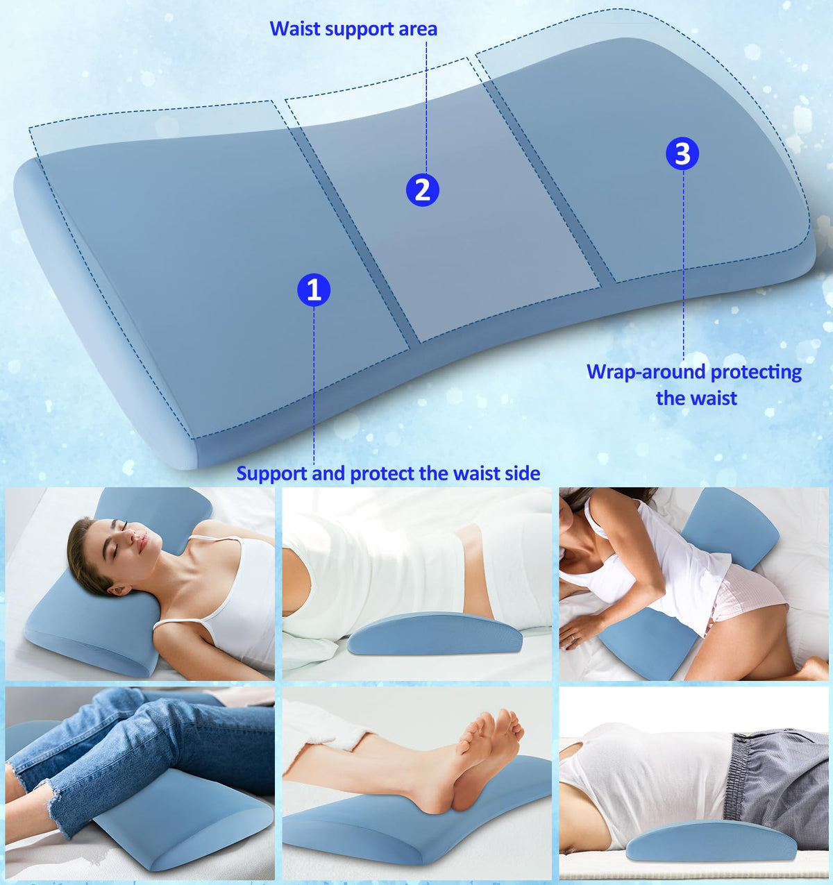 vamorry Bed rest pillow for car and sofa lounging supports posture.
