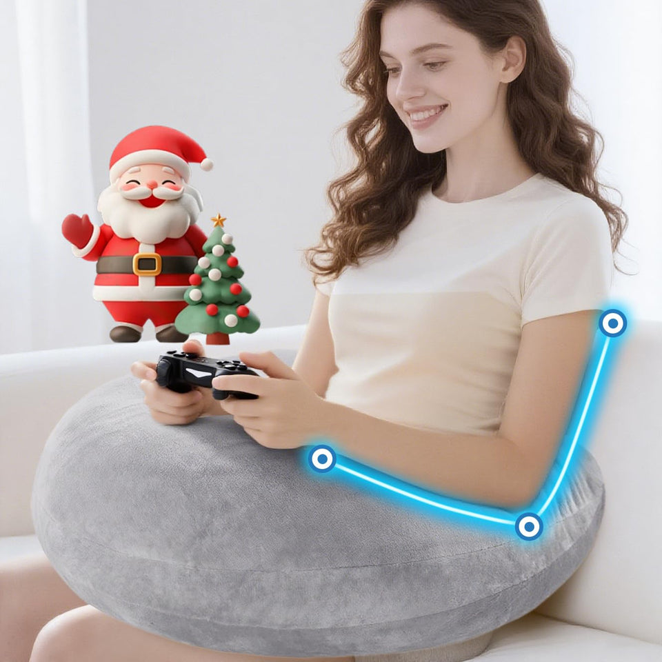 vamorry gaming pillow arm support in red velvet fabric for long gaming sessions