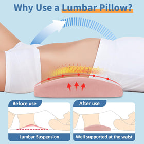 vamorry lumbar pillow in side-sleep position helps maintain spinal alignment