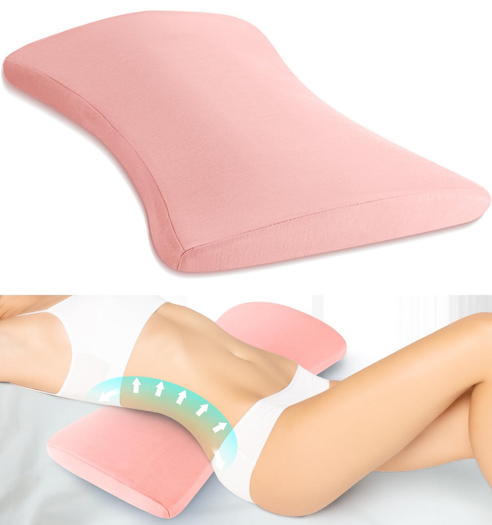 vamorry lumbar pillow on bed provides back support for better nightly alignment