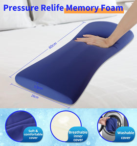 Vamorry ergonomic lumbar pillow with memory foam core supports spinal alignment