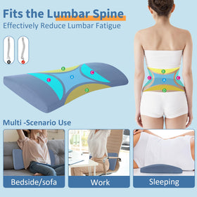 vamorry lumbar pillow memory foam close-up showing high-density comfort
