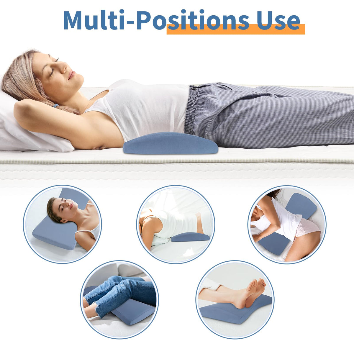 vamorry lumbar pillow on side sleeper for targeted spinal support