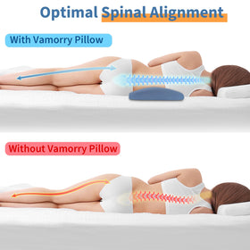 vamorry lumbar pillow waist support at night promotes proper alignment