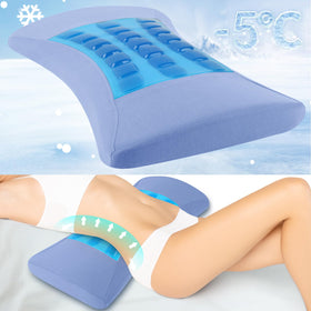 Vamorry lumbar support pillow with cooling gel for lasting back comfort.