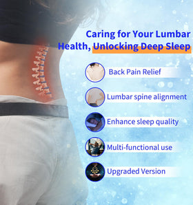 Vamorry lumbar pillow in bed demonstrating full-body support and comfort