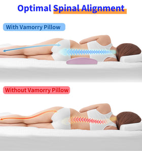vamorry versatile pillow supports back, knees, and legs for varied positions.
