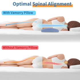 Vamorry memory-foam core supports the lumbar spine for proper alignment.