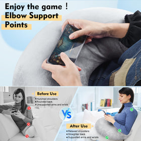 vamorry pillow on sofa supports reading and relaxation throughout the day