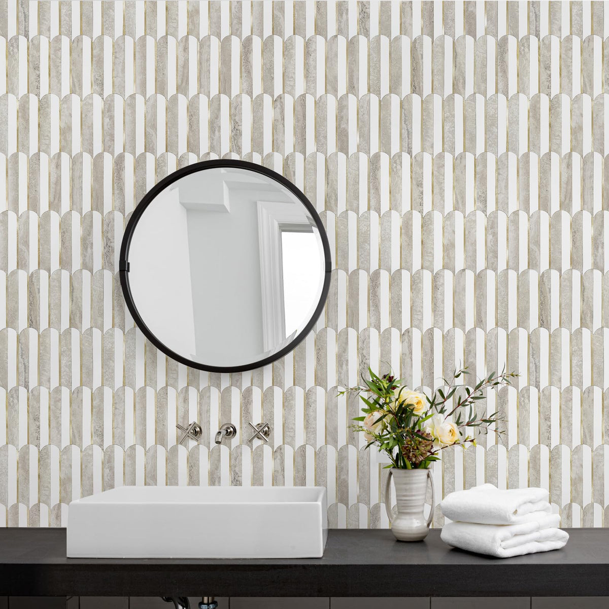 Vamos Tile durable PVC finish resists scratches fading.