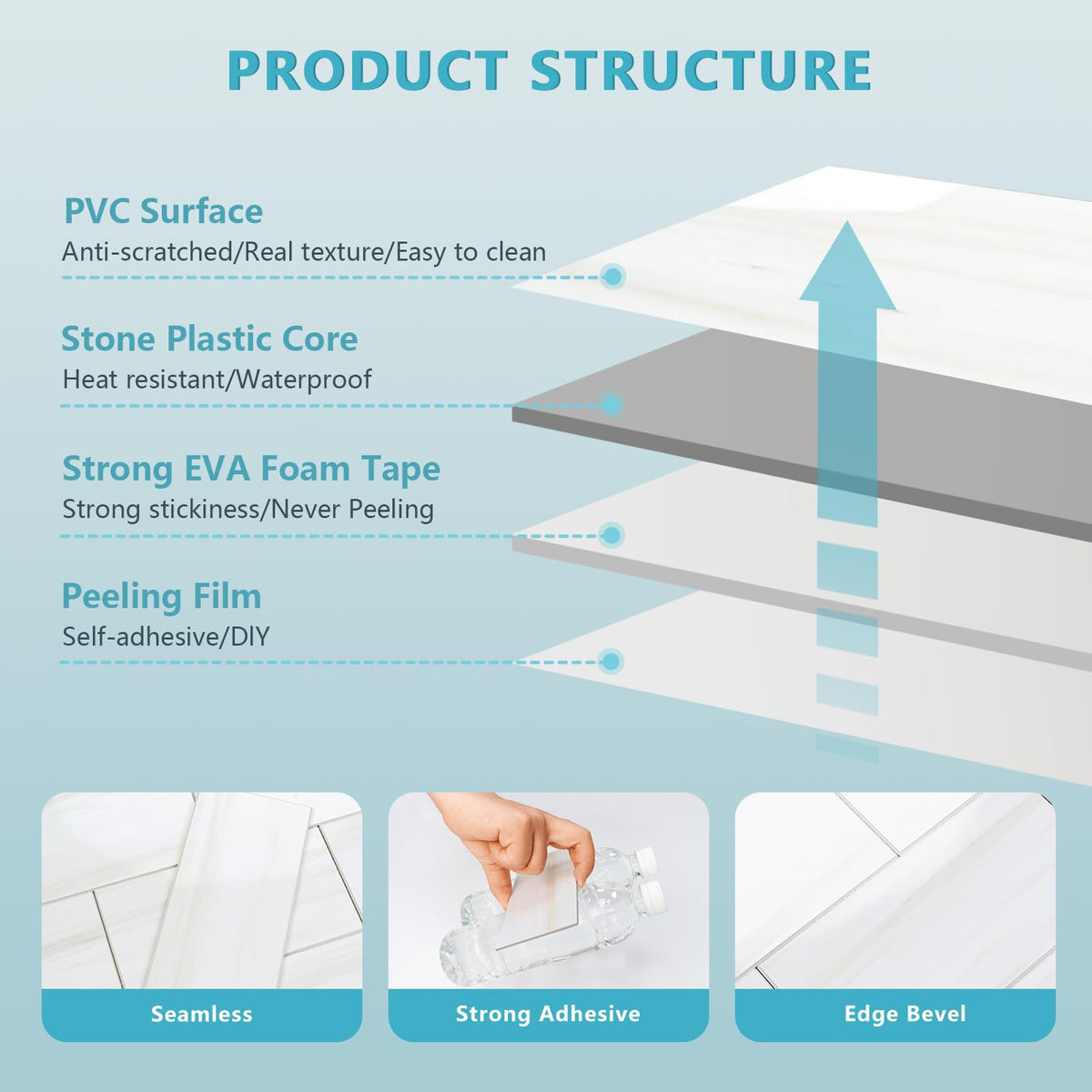 Vamos Tile durable, scratch-resistant surface suitable for daily use.