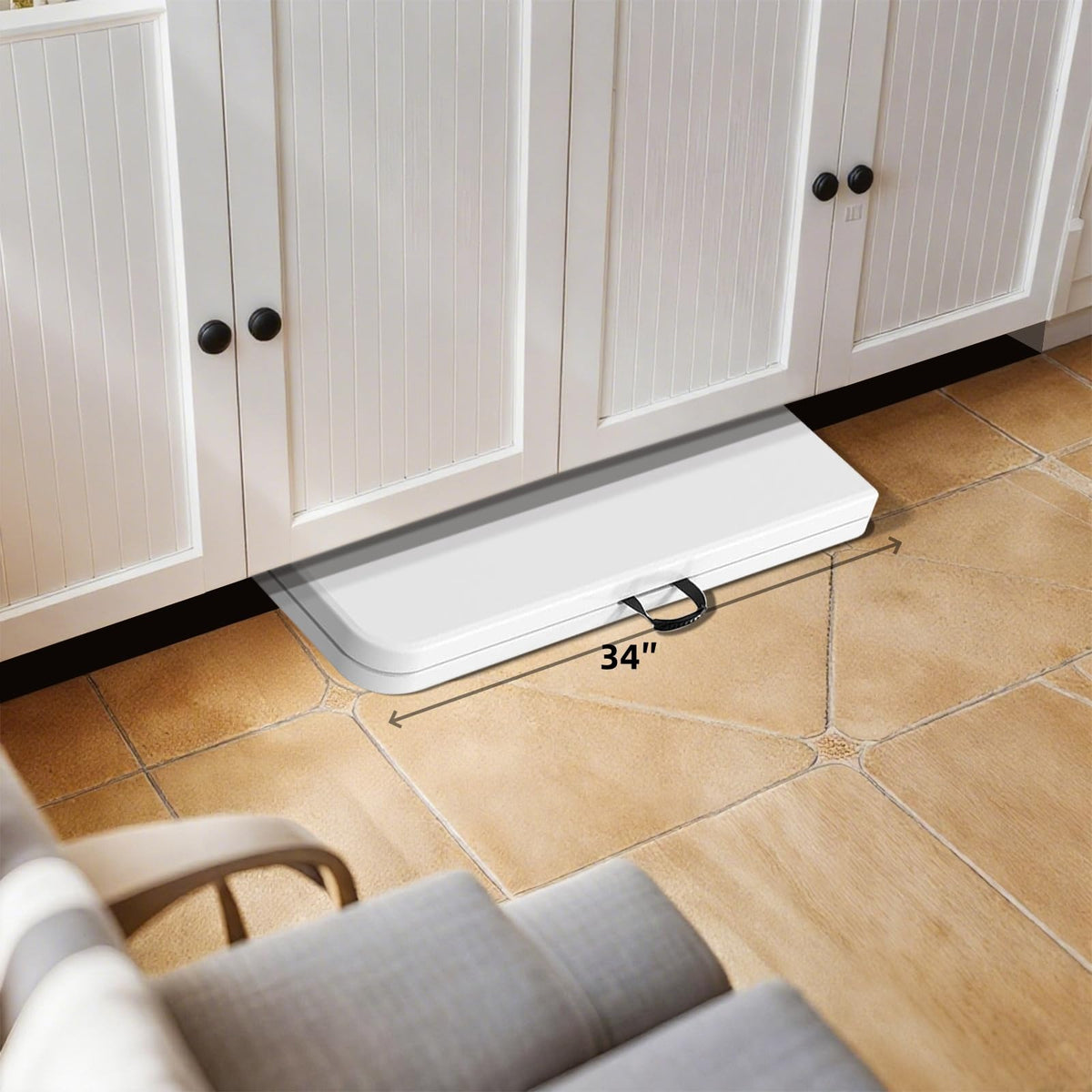 Vampire Killer table with carrying handle for effortless portability.