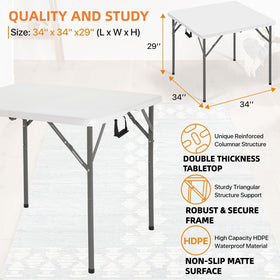 Vampire Killer rounded edge design enhances safety during setup.