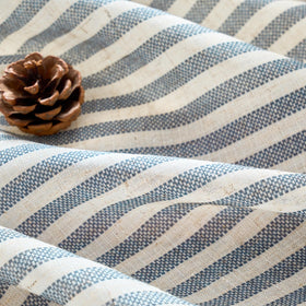 Vangao linen striped curtains blue-dining-area frame meals with warm ambient light.