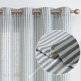 Vangao linen striped curtains living room setup provide soft light filtration and style.