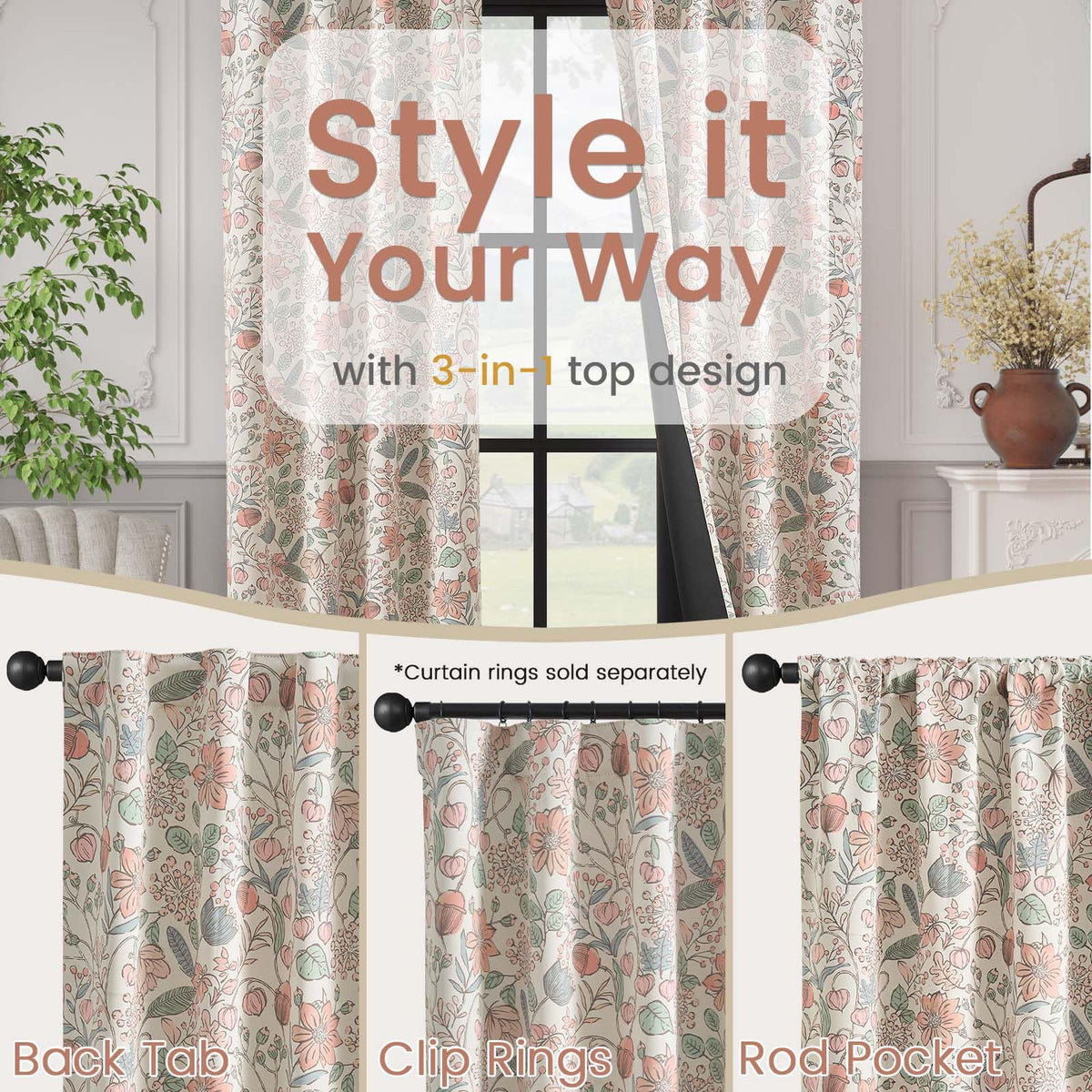 Vangao pink curtains create a calm nap-time atmosphere in the nursery.
