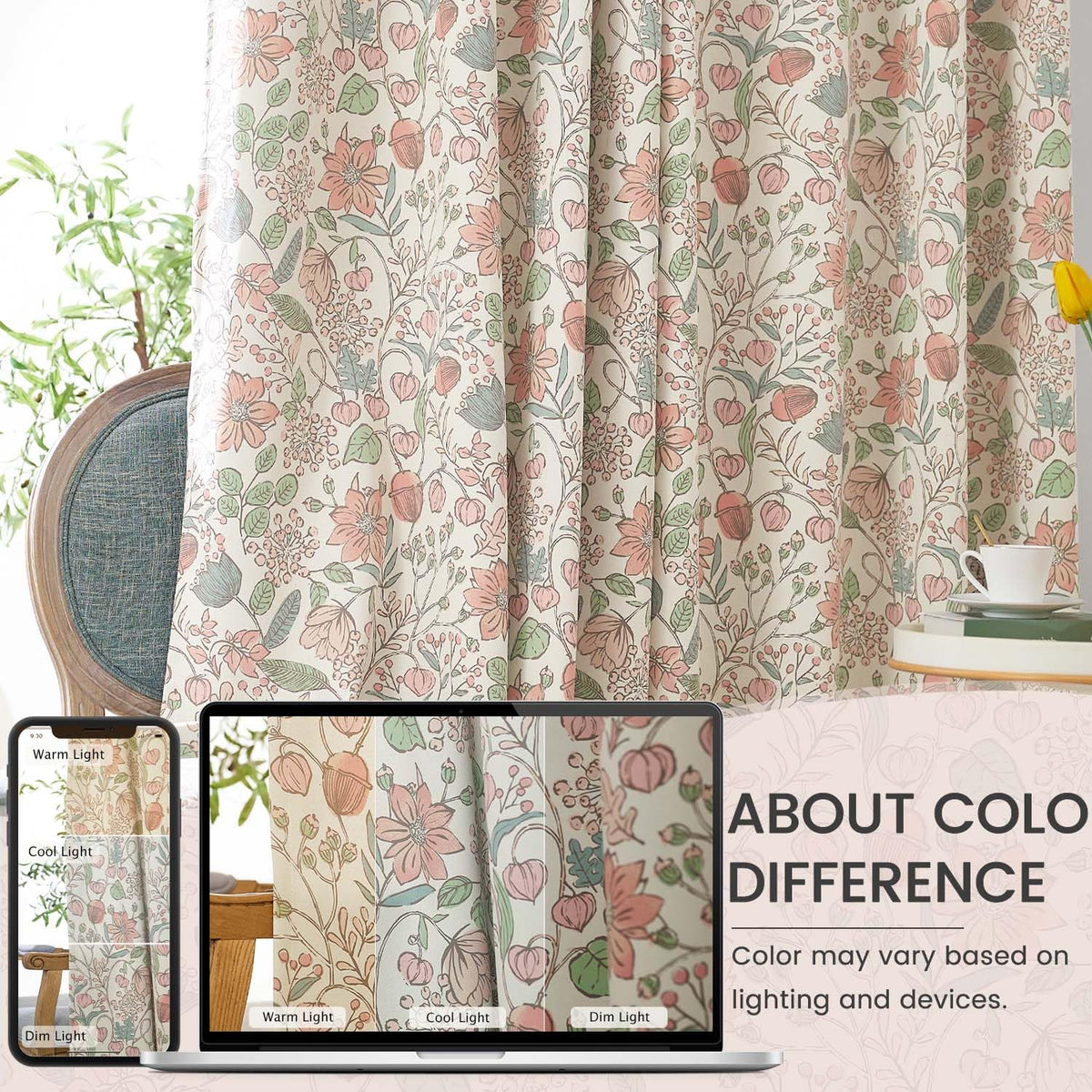 Vangao pink curtains for girls room provide soft decor and privacy.