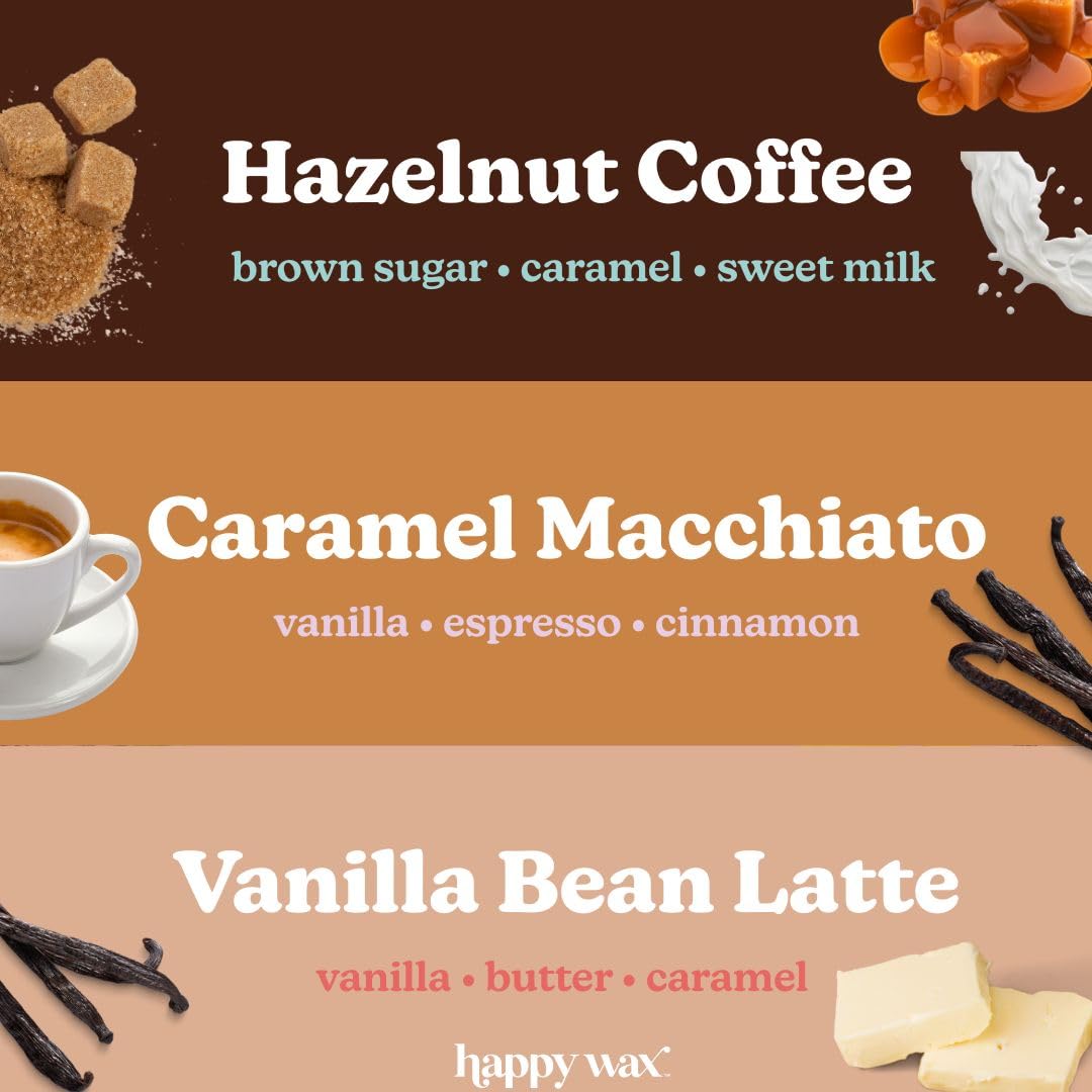 Vanilla Bean Latte wax melt bear fills rooms with creamy sweetness