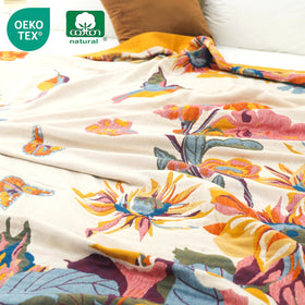 VanJOROY bed-ready throw acts as a lightweight bedspread or accent layer.