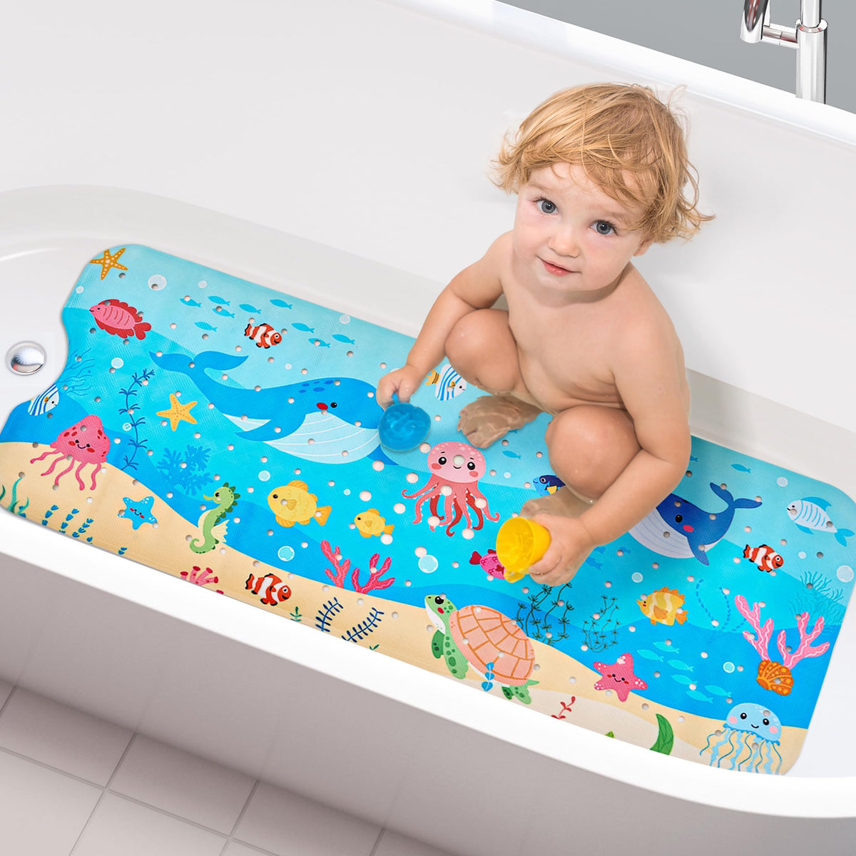 Vannokor baby bath mat tub non-slip keeps kids safe