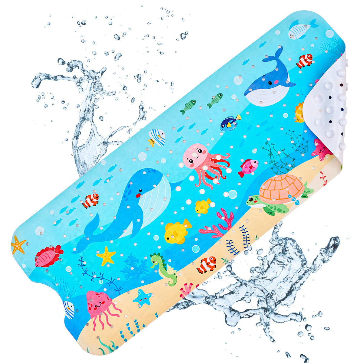 Vannokor bath mat 200 suction cups for secure grip