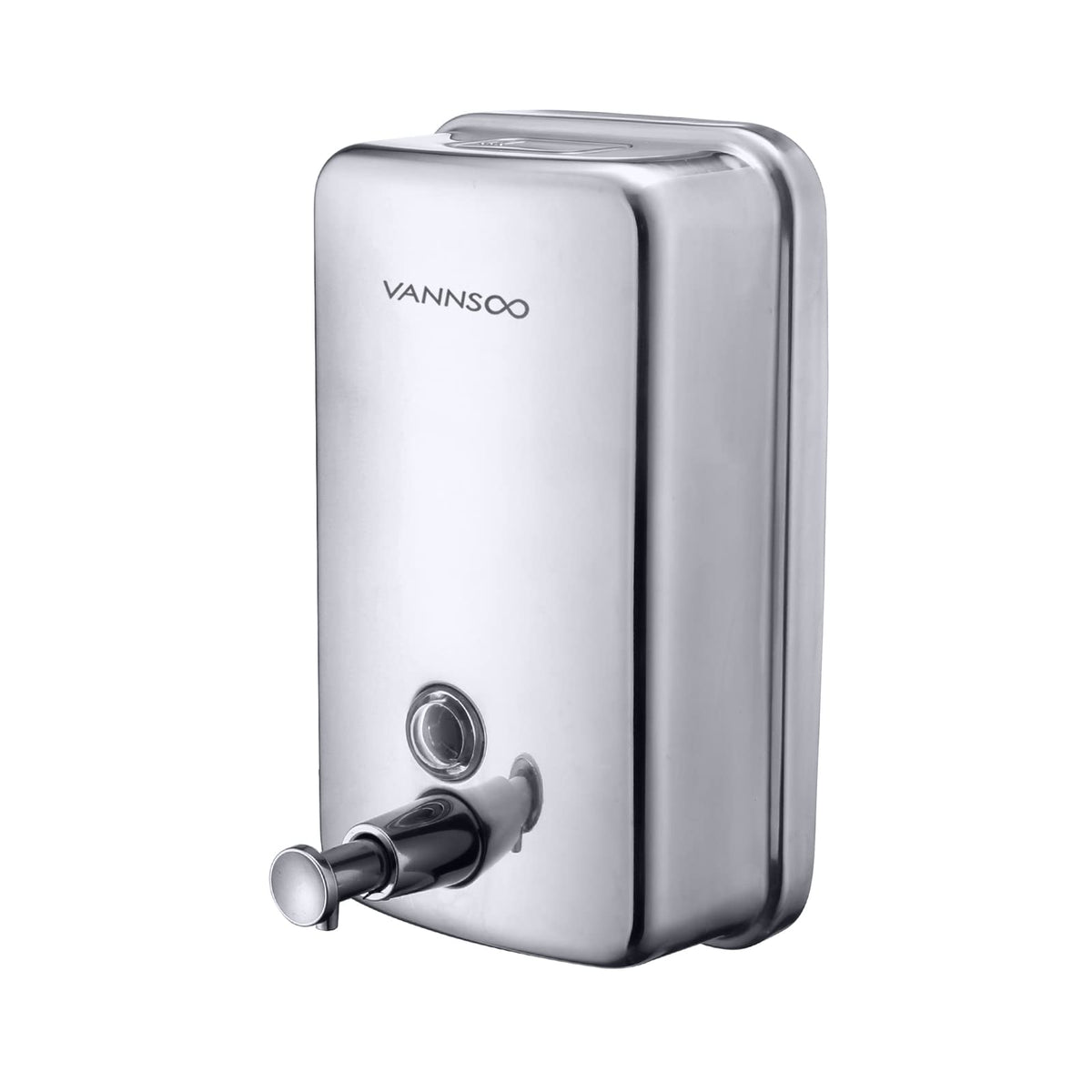 VANNSOO commercial soap dispenser wall mount with stainless steel finish for heavy-traffic restrooms.