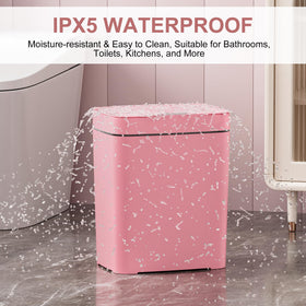Vanpopubs waterproof trash bin resists bathroom splashes for easy cleaning