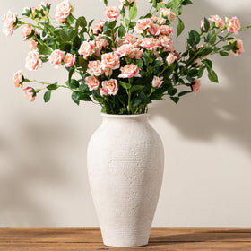 Vanselia ceramic flower vase large 11-inch tall as a dramatic centerpiece