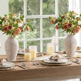 Vanselia vase large 11in with flowers showcases fresh arrangements with rustic elegance