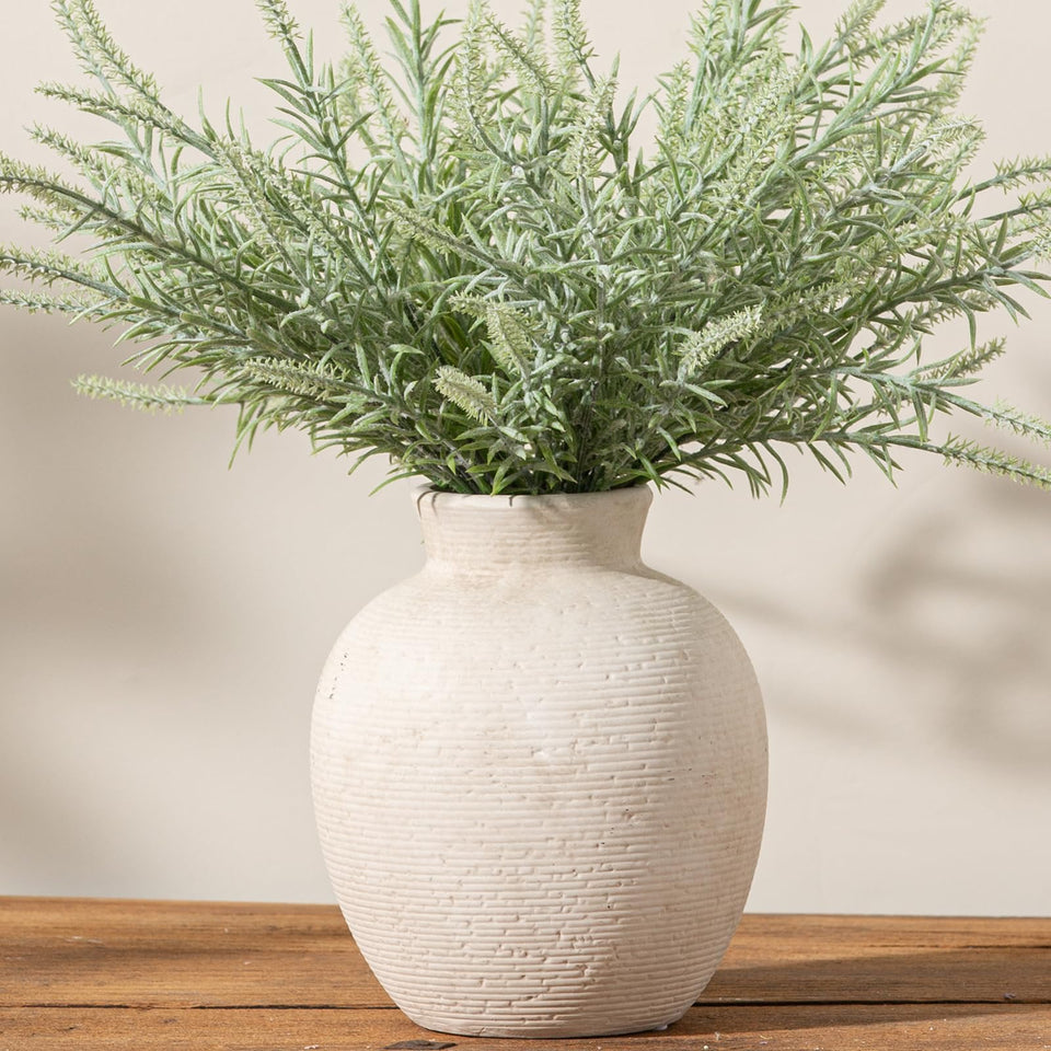 Vanselia ceramic flower vase rustic 7.4-inch, ideal centerpiece for fresh or artificial blooms.