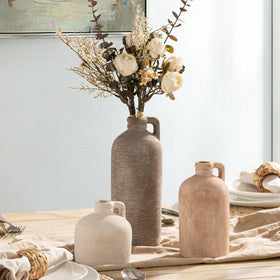 Vanselia ceramic vase with rich texture complements farmhouse or modern decor