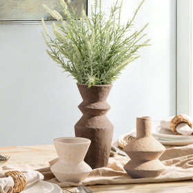 Vanselia ceramic vase medium detail ideal for compact dining table decor.