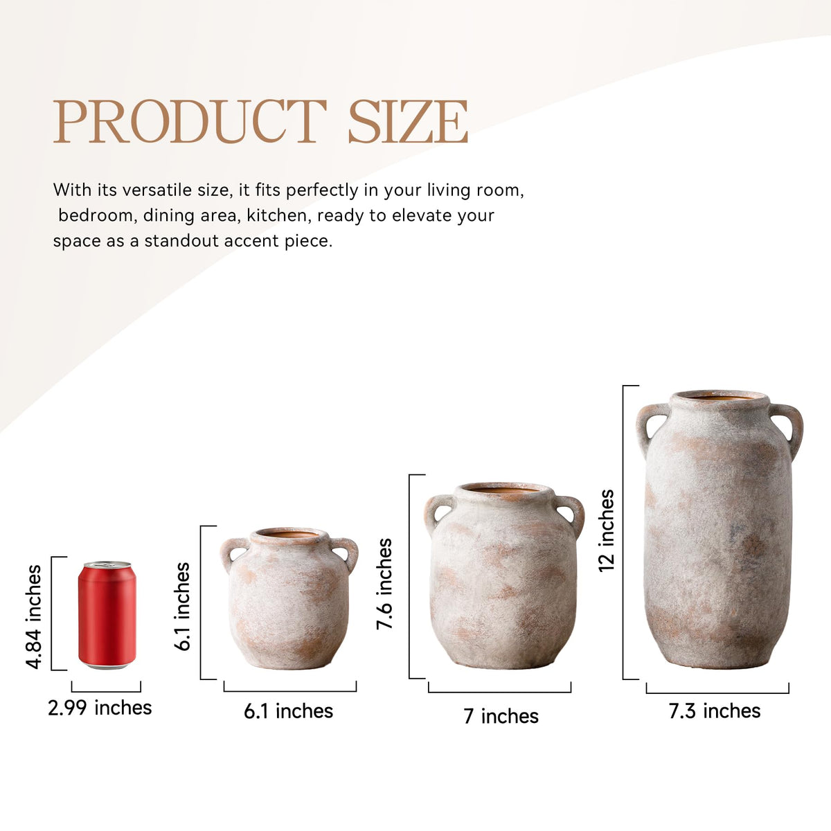 Vanselia farmhouse rustic vase decor enhances cozy spaces with timeless texture