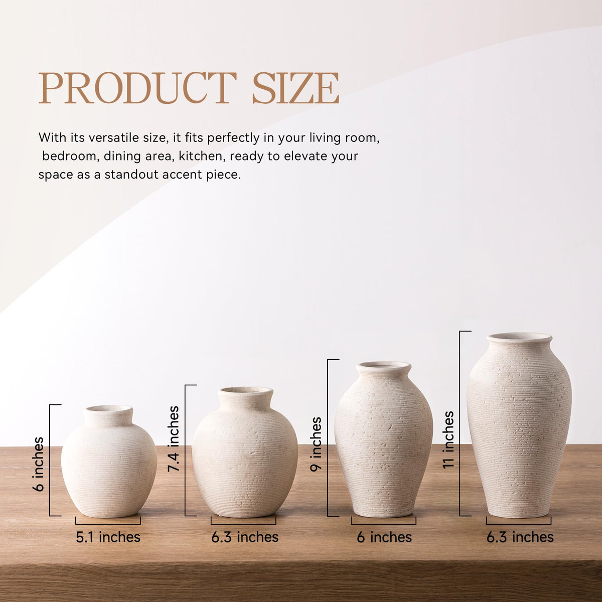 Vanselia ceramic vase with waterproof interior suitable for water-based arrangements