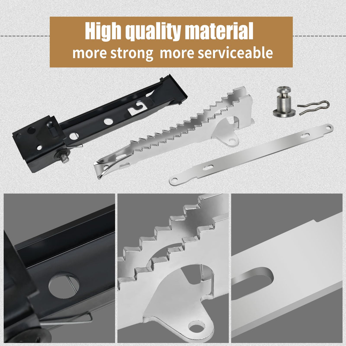 Vanshly pawl and ratchet closeup shows robust construction and precise engineering.