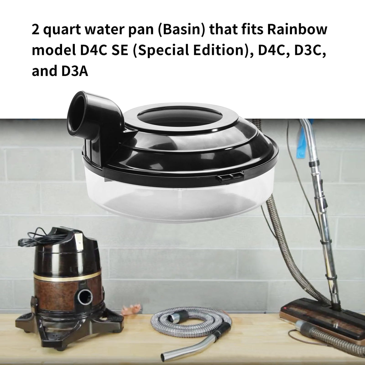Vanshly water pan for Rainbow D3C fits securely for replacement