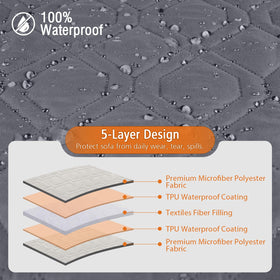 VANSOFY easy-care slipcover is machine washable for quick cleanup.