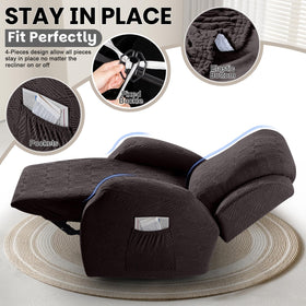 VANSOFY armrest cover with handle hole for easy adjustment