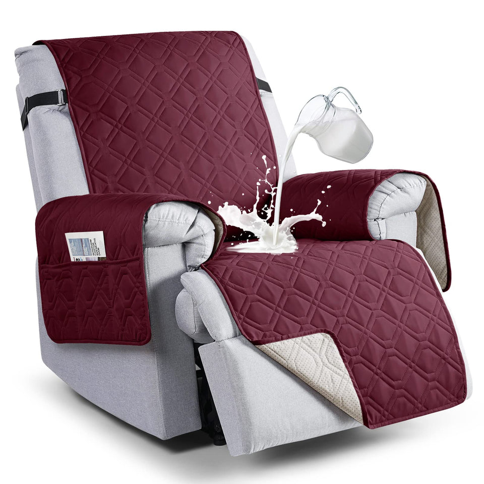 VANSOFY burgundy recliner cover protecting upholstery from pet scratches and spills