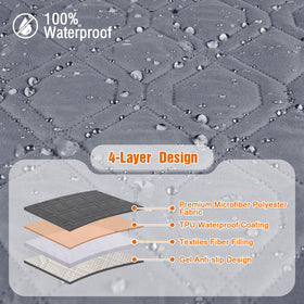 VANSOFY recliner cover demonstrates easy drape-on installation and tuck seams.