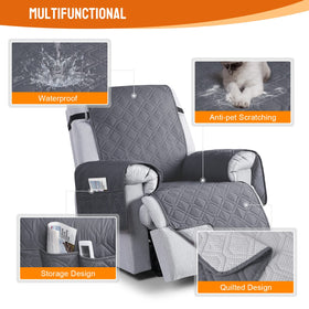 VANSOFY recliner cover easy installation by draping over the chair