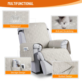 VANSOFY recliner cover fits chairs up to 23.6 inches wide for secure protection