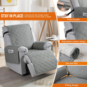 VANSOFY recliner cover pocket provides convenient storage for remotes.