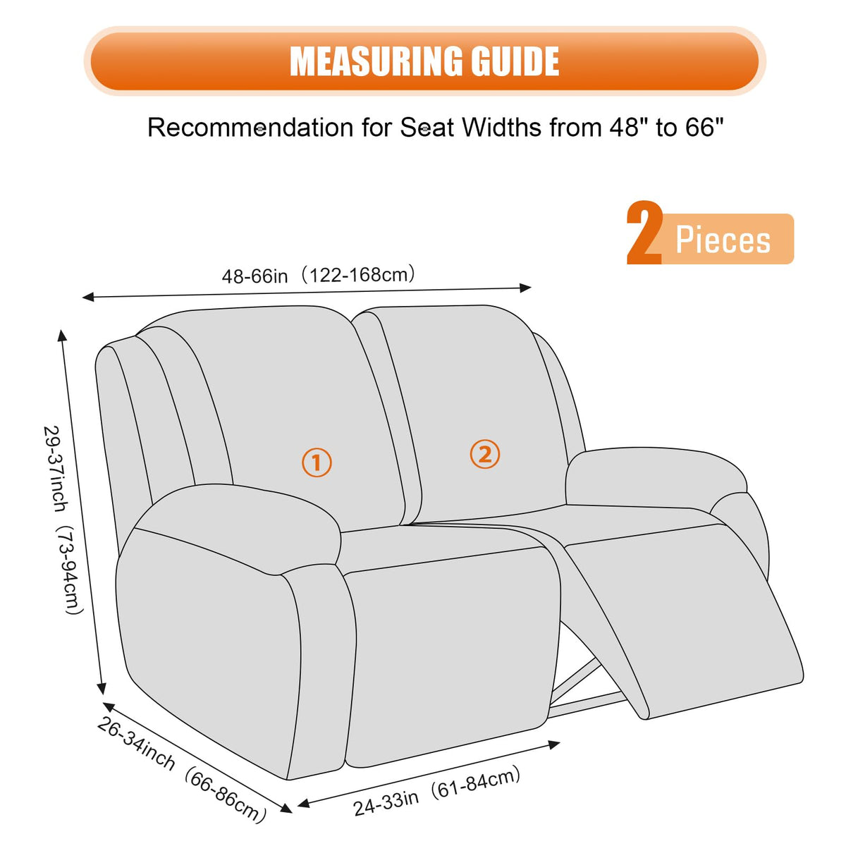 VANSOFY recliner cover right piece provides seamless protection against spills.