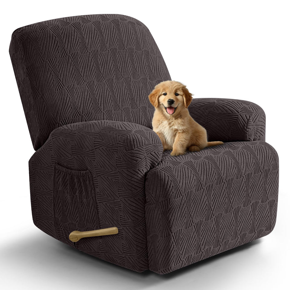 VANSOFY recliner cover seat section showing snug fit and spill protection