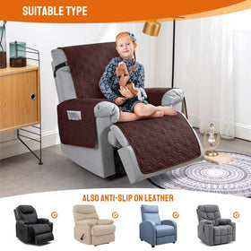 VANSOFY recliner cover secure straps prevent slips on leather or fabric furniture.