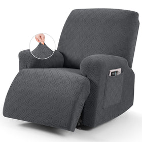 VANSOFY recliner cover set front view with snug fit and modern styling.