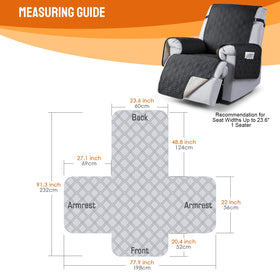 VANSOFY recliner cover with integrated storage pocket keeps remotes organized.
